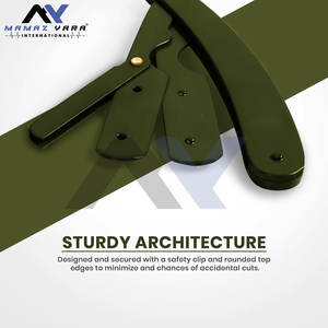 Rasoir droit de barbier en acier inoxydable, couteau de coupe et d'éclaircissement pour coiffure à domicile - Product Image 4