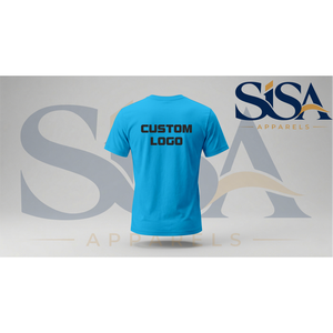 Camiseta Extra Grande Azul Claro Personalizada para Hombre, Talla 2XL, Diseño en Blanco, Ropa Deportiva de Algodón con Etiqueta Personalizada - Product Image 3