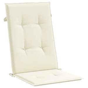 6 Pcs Crème Jardin Highback Chaise Coussins 47.2 "x 19.7" x 1.2 "Extérieur Tissu Oreillers et Coussins - Product Image 4