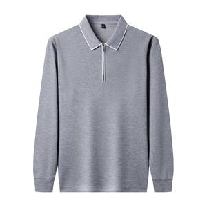 Polo de golf pour homme 230G de haute qualité, personnalisable, à manches longues, col boutonné, style décontracté et professionnel - Product Image 3