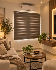 Persiana Inteligente Motorizada para Ventana de Baño, Tipo Zebra, Impermeable, con Sistema de Privacidad Día/Noche EX04, con Sistema de Rodillo Integrado - Product Image 6