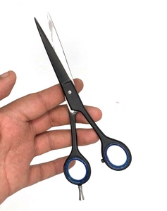 Professional OEM Stainless Steel <b>Barber</b> Hair Cutting Scissors Curved Straight <b>Blades</b> Ceramic Handle Salon Hair Styling Beauty A+ - Product Image 3