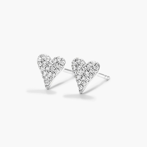 Elegantes Pendientes de Plata 925 con Moissanita en Forma de Corazón, Diseño Geométrico Clásico Unisex, Engaste Pavé Brillante, Joyería Fina para Regalo - Product Image 4