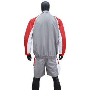 <b>Men</b>’s Windproof Nylon Tracksuit Set Lightweight Zip Up Hooded Windbreaker <b>Jacket</b> and Matching Shorts - Product Image 6