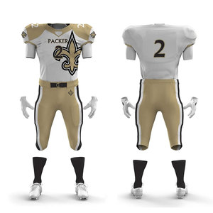 Uniforme de Fútbol Americano de Secado Rápido al por Mayor para Adultos y Jóvenes, Paquete Personalizado de Camisetas, Pantalones y Protección para la Cabeza, Transpirable - Product Image 5