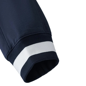 เสื้อสเวตเชิ้ตคอวีทรงหลวมสำหรับผู้ชาย ผ้าฝ้ายฟลีซ แขนยาว สไตล์ลำลอง สตรีทแวร์ วาร์ซิตี้ - Product Image 4