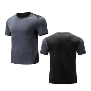 Camiseta Deportiva de Manga Corta para Hombre, Ecológica, de Poliéster/Algodón, Transpirable, de Secado Rápido, con Serigrafía, Tela Oxford de 180g - Product Image 1