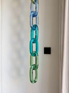 Adornos de Pared con Cadena de Eslabones en Forma de Búho, Hechos a Mano con Resina Moderna y Ecológica, Decoración Colgante para el Hogar, Festival Diwali - Product Image 5