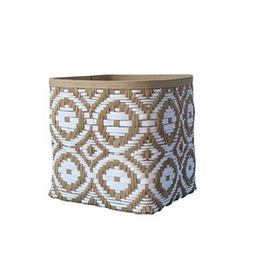 Organizador de artículos diversos, cesta de bambú cuadrada, cesto para la ropa sucia, accesorios para el hogar, caja de almacenamiento, conjuntos de baño tejidos decorativos - Product Image 1