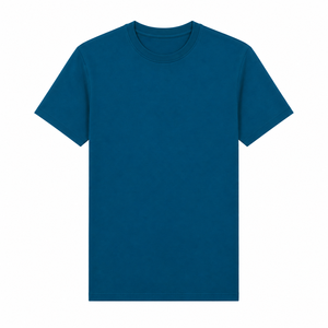 Camiseta Casual de Manga Corta para Hombre, Cuello Redondo, Color Verde Azulado, 100% Algodón Tejido, Estilo Clásico, Minimalista, para Uso Diario - Product Image 1