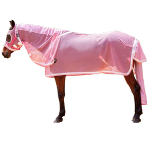 Couverture d'été en maille pour cheval, légère, respirante, protection anti-mouches avec col - Product Image 3