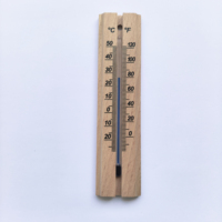 Thermomètre d'échelle en bois RAPITECH TH144 pour usage domestique, 146x35x8mm, plage de -20~50°C, sans alimentation électrique, pour intérieur/extérieur