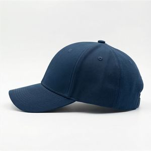 Gorra de béisbol azul marino lisa A1 al por mayor, estilo moderno para caballeros, ajuste personalizado, algodón que absorbe el sudor, alta calidad. - Product Image 3