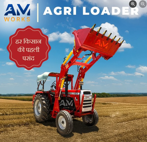 Mini-tracteur Ashok Metal avec chargeur frontal, moteur, acier doux, rouge, haute productivité, 450 kg, machine agricole - Product Image 2