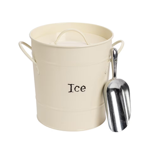 Detailed engraved metal <b>ice</b> bucket with <b>ring</b> handles available at wholesale prices. Traditional ornate barware for bulk supply. - Product Image 4