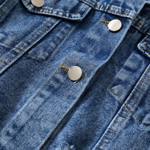 Chaqueta vaquera corta de moda 2026 para mujer – Abrigo de mezclilla azul para primavera y otoño, ropa exterior estilo motero para damas, venta al por mayor OEM de gran demanda - Product Image 3