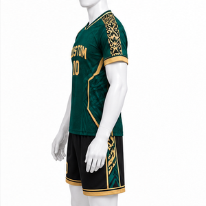 Vente en gros de maillots de football d'équipe nationale 100% polyester, ensemble de maillots de football par sublimation, uniforme de football personnalisé pour hommes, short à séchage rapide - Product Image 6