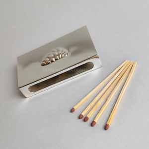 Brass Safety Matchbox Cover Silver Plated Shell Design for Tabletop <b>Matchsticks</b> Décor Luxury Gift Packaging Wholesale Buyers OEM - Product Image 6