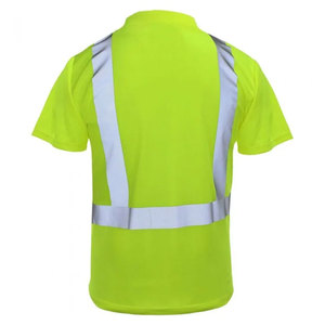 Polo de travail haute visibilité à manches courtes pour ouvriers du bâtiment, vêtements de sécurité réfléchissants, polos pour ouvriers du bâtiment - Product Image 3