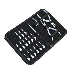 Kit de Herramientas Profesionales para Extensiones de Cabello: Removedor de Microperlas, Herramienta de Crimpado de Micro Anillos, Gancho de Extracción, Agujas Curvas, Pinza de Pico de Pato - Product Image 1