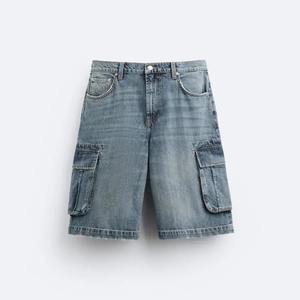 Proveedor de Shorts de Mezclilla Personalizados, Shorts de Mezclilla con Dobladillo Crudo, Shorts de Mezclilla a la Moda, Venta al por Mayor, Listos para Enviar - Product Image 1