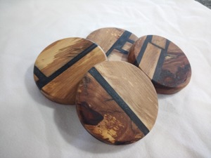 Wooden & Resin Coffee Cup Coasters for Hotel & Office Custom Size Tea Cup Coasters for in Manufacture Price - Product Image 1