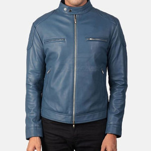 Latest Design Reasonable Price Men Casual <b>Winter</b> <b>Leather</b> <b>Jacket</b> with Stand Collar Premium Quality Top Selling Made in Pakistan - Product Image 3