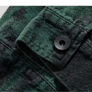 Veste en jean noire pour homme, grande taille, respirante, boutonnée, tricotée, très confortable et imperméable pour l'hiver, prix de gros - Product Image 3