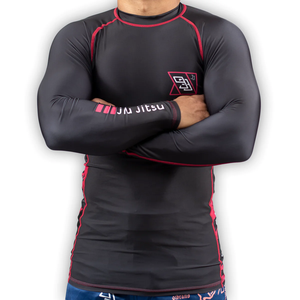 เสื้อแรชการ์ดแขนยาว โพลีเอสเตอร์/ไนลอน 240 กรัม สำหรับผู้ชายและผู้หญิง ปี 2026 สำหรับกีฬาบราซิลเลียนยิวยิตสู  พิมพ์ลายด้วยเทคนิคฮีททรานเฟอร์ เป็นมิตรต่อสิ่งแวดล้อม พร้อมตัวเลือกโลโก้แบบกำหนดเอง - Product Image 6