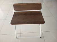 Mesa plegable Lumetal para interiores y exteriores con 1 estante, color madera y tablero de partículas metálicas, de Vietnam, ODM