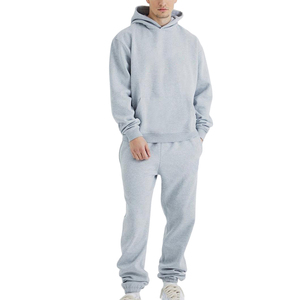 2026 Men Solid Winter Pullover Tracksuit Regular Fit Sportswear Set Hoodie Jogger Pant Cotton Soft Breathable Fabric Gym Workout - Product Image 3