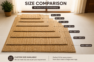 Alfombra de Yute Natural Tejida a Mano, Alfombra Rústica Texturizada de Yute, Alfombra Ecológica para Puerta, Alfombra de Fibra para Decoración del Hogar - Product Image 6