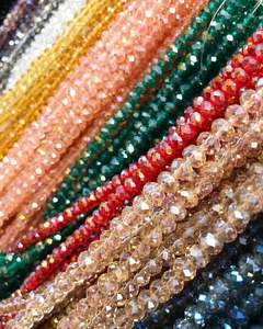 Perles de verre facettées de qualité supérieure et perles en verre soufflé, rouge brillant, ovales et en forme de cœur, pour la fabrication de bijoux, bracelets, colliers et fournitures d'artisanat DIY - Product Image 1