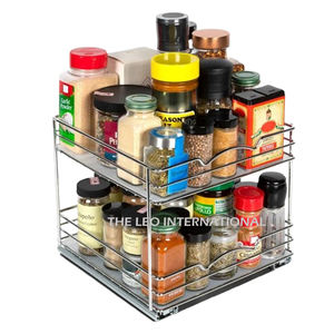 Estante de Almacenamiento Legend, Nuevo, para Especias, Uso Doméstico, Multifuncional, de Vidrio y Bambú, para Cocina y Baño - Product Image 6