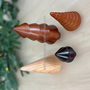 Árbol de Navidad de Madera Natural Hecho a Mano con Base Rectangular para Decoración Navideña del Hogar, Falak World Export - Product Image 1