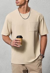 Camiseta 100% Algodón para Hombre, Talla Grande, 240 GSM, Suave, Informal, con Bolsillo, Venta al Por Mayor Directa de Fábrica, OEM - Product Image 5