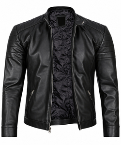 Dernière conception – Blouson en cuir véritable pour homme avec logo frontal, haute qualité, respirant, écologique, personnalisable, fermeture éclair, décontracté pour l'hiver - Product Image 1