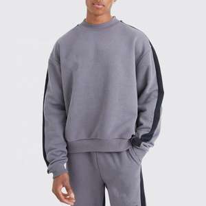 Nouvelle Collection 2026 : Ensemble de Sport Bicolore avec Logo, Sweat à Capuche en Molleton Bouclette et Pantalon de Jogging, Survêtement Streetwear à Blocs de Couleurs pour Homme - Product Image 2