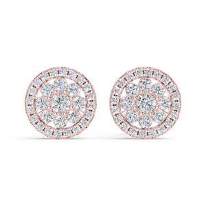 Luxury Flower Stud <b>Earrings</b> Women's 925 <b>Silver</b> 14K/10K Gold Plated Round Moissanite Claw Setting <b>Wedding</b> Jewelry - Product Image 3