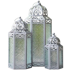 Classic Decorative Candle <b>Lanterns</b> <b>Set</b> Of 2 Hanging <b>Lanterns</b> Metal Candleholders For Indoor Outdoor Home Parties & Weddings - Product Image 6