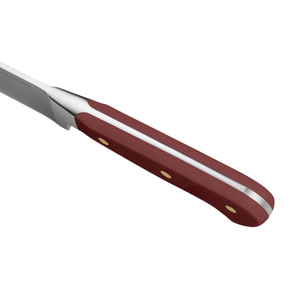Couteau de cuisine professionnel avec manche riveté rouge, lame en acier inoxydable tranchante pour couper et trancher la viande et les légumes - Product Image 3