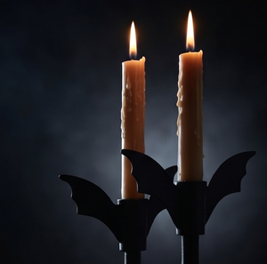 Candelabro de Metal con Diseño de Alas de Murciélago, Color Negro Mate, Decorativo para Decoración Gótica del Hogar, Mesa de Halloween - Product Image 4