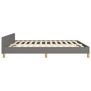 Base de Cama Tapizada en Gris Oscuro con Cabecera - Product Image 6