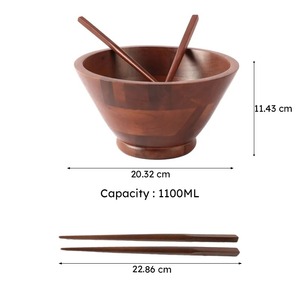 Bol en bois fait main, design minimaliste, finition naturelle non traitée, pour servir les aliments, bols de cuisine écologiques - Product Image 6