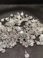 Pendentif fin en fil de soie double trou pour la fabrication de bijoux de mariage, colliers et bracelets, style vintage, vente en gros