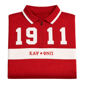 Polo con Cierre de Cremallera Kappa Alpha Psi 1911 con Bloques de Color, Ropa de Fraternidad Griega con Ajuste Atlético y Comodidad Premium para Uso Diario - Product Image 6