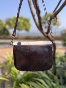 Western Patterned Cowhide Fur Leather Sling Purse Stylish Multi Uses Women <b>Handbags</b> Mini Size Sling Purse - Product Image 5