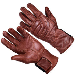 Gants de moto pour hommes de couleur unie, gants de protection pour moto, gants de course en cuir de haute qualité, gants d'hiver à doigts entiers, logo personnalisé - Product Image 6