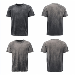 T-shirts délavés pour hommes Summer Street, à manches courtes, effet délavé à l'acide, haute qualité, style mode, effet délavé à la pierre - Product Image 3