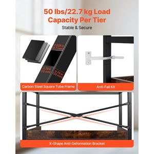 Libreria Industriale Vintage a 6 Ripiani con Struttura in Metallo, Scaffale a Scala con Mensole Aperte, Organizzatore per Libri - Product Image 4